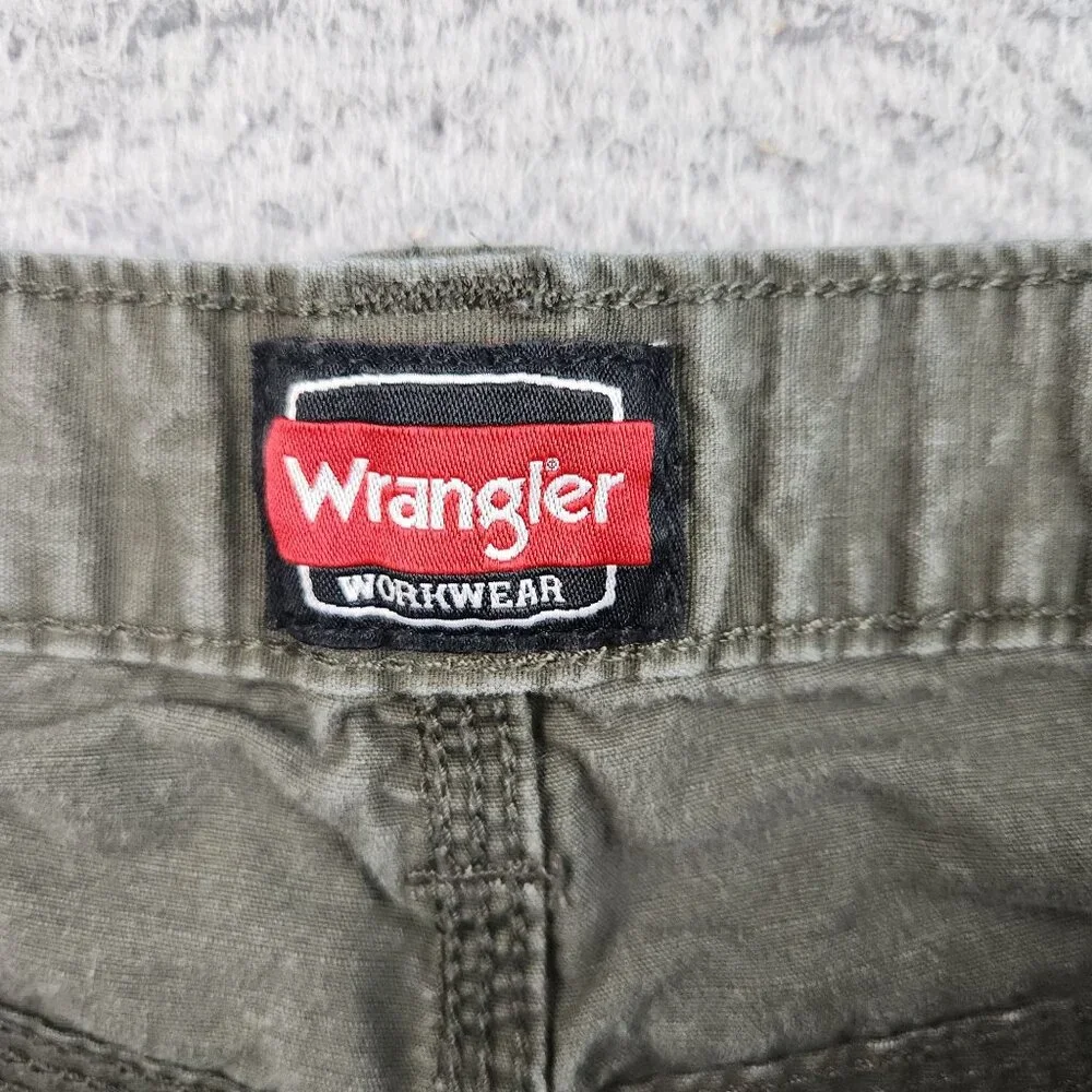 Wrangler Workwear Pants Men's 34x30 Ripstop Straight Leg Green - Picture 7 of 9